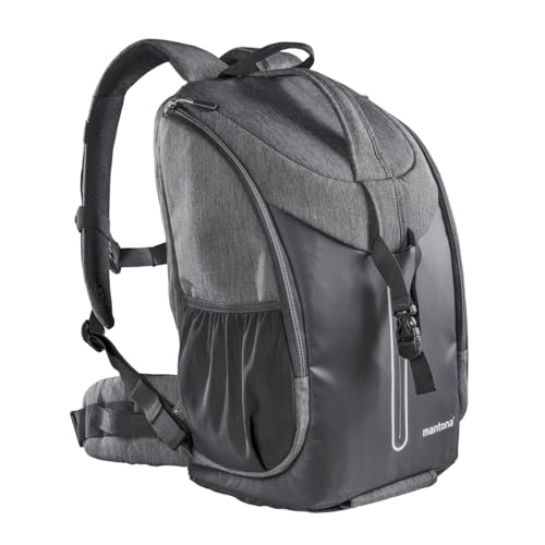 Mantona Tallinn Sac à dos pour appareil photo reflex numérique et appareil photo système avec support trépied et protection contre la pluie - Avec compartiment intérieur flexible pour appareil photo