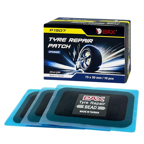 Image of PAX Upgraded Radial Tire Repair Patches 75x50mm (10 Pack), 2-Layer Super Strong Nylon Fabric Heavy-Duty Puncture Fix for Truck & Car (Rubber Cement Required)