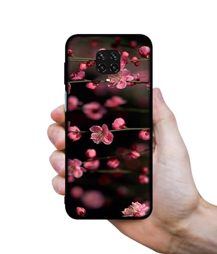 Image of Pink Flowers Design Premium 2D Printed Metal Back Case Cover for Mi Redmi Note 9 Pro /Note 9 Pro Max /Poco M2 Pro