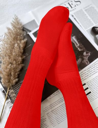 Image of Buauty Slouch Socks for Women, Soft Extra Long Chunky Scrunch Knee High Sock Winter Knit Slouchy Socks Leg Warmmers