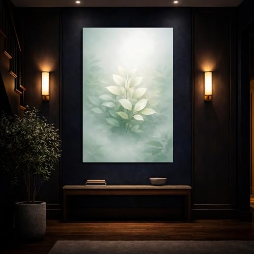Toile feuilles de brume 60x90cm tableau grand format - 4