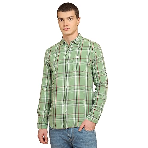 Image of Wrangler Men's Checkered Blue Shirt