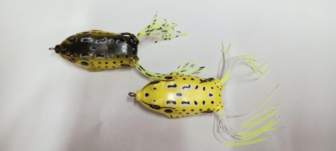 Fishing Frog 11 to 12 Gram Approx/Silicon Frog/TOP Water Frog/Soft Bait Image Showing 2 PC BUT Customer Will Receive Any 1 Color Among 2 Color (Yellow and Black Yellow) (B0CW3TY9BP) Amazon Price History, Amazon Price Tracker