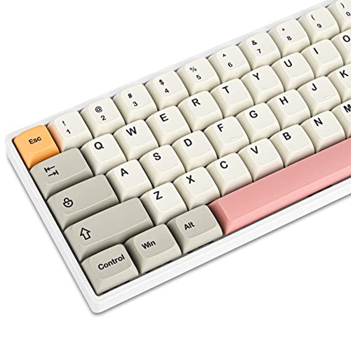 Image of Guffercty kred 9009 Retro XDA Profile Keycaps Set - Minimalist Dye-Sub PBT Compatible with 60% /65% /75% /96% Mechanical Keyboards (9009-XDA)