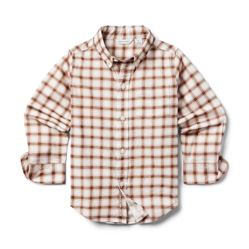 Janie and Jack Boys' Brushed Tattersol Shirt (Toddler/Little Big Kid)