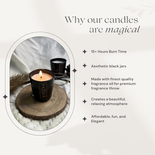 Image of Mini Soy Wax Scented Candles - Luxury Soy Wax Scented Candles, Long Burn Time, Black soot- Free Pack of 2 (Aesthetic Candle, Luxury Candle)