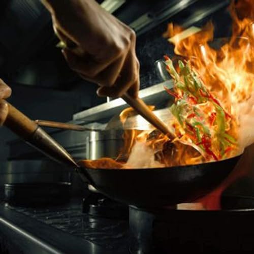 Wok redondo de hierro forjado 34 cm miniatura 5