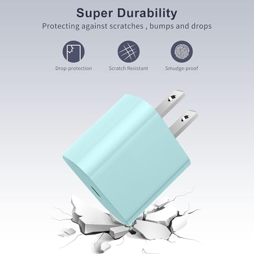 Image of iPhone Fast Charger,Type C Wall Charger Block Plug and 6ft USB C to Lightning Charging Cable Cord Long,Power Adapter Cube Brick Box for Apple iPhone 14 Pro Max /14 Plus /14 /13 /12 Mini /11 /XS Max /XR /iPad