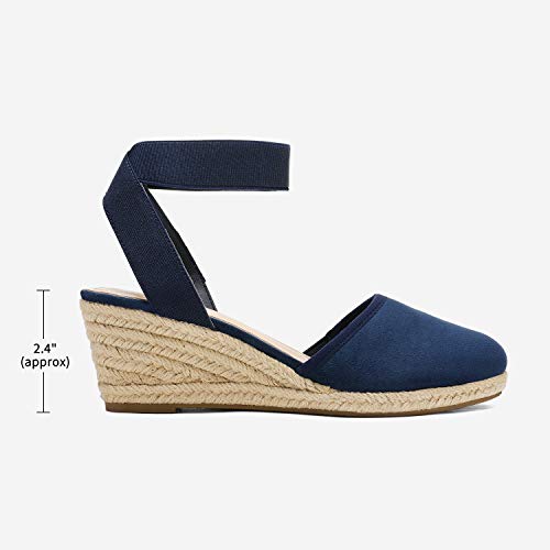 Image of DREAM PAIRS Women's Ankle Strap Wedge Sandals | Espadrilles Sandals, Elastic Ankle Strap, Cushioned Comfort for Summer Outfit, Fashion Dressy Shoes