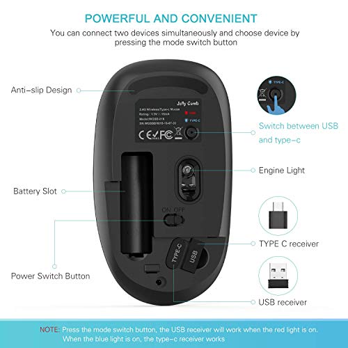 Type-C-Wireless-Mouse-24G-USB-C-Optical-Silent-Mouse-Dual-Mode-Ergonomic-Mouse-with-Nano-USB-and-Type-C-Receiver-Compatible-with-Notebook-Computer-Laptop-MacBook-and-All-Type-C-Device-Black