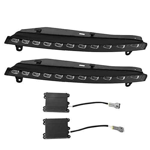 Feux de jour de voiture clignotants 2 couleurs DRL LED antibrouillard étanches