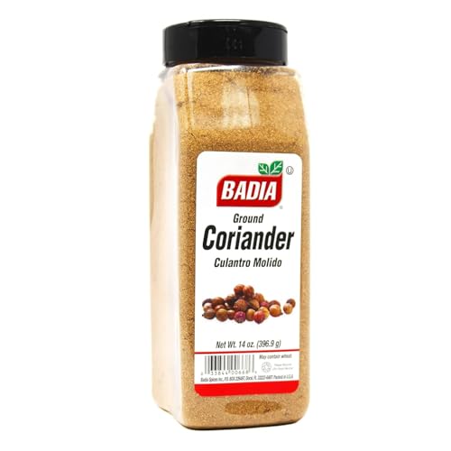 Badia Ground Coriander, 14 oz – Premium Culantro Spice for Cooking & Seasoning, Middle Eastern, Indian & Latin Cuisine