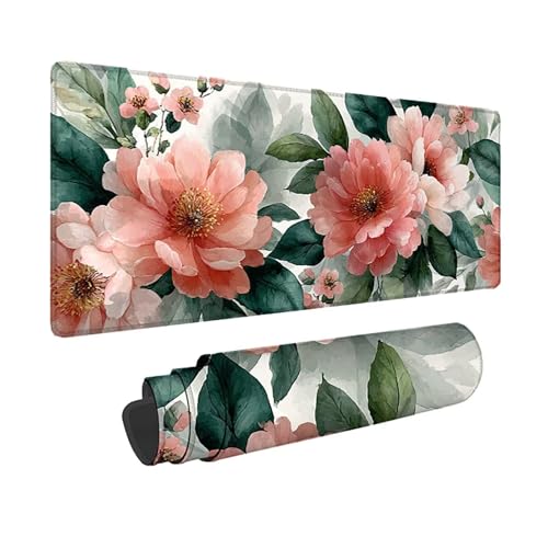 Tapis de souris imperméable 1500x800mm, base antidérapante et bords cousus roses