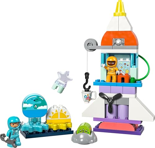 DUPLO Avventura dello Space Shuttle 3 in 1, Astronave Giocattolo da Costruire, Gioco Educativo per Bambini e Bambine da 3 Anni in su, Razzo Spaziale Didattico per i Fan della Scienza 10422 - Lego - Immagine 8