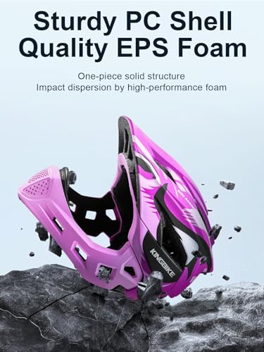 Kids Full Face Helmet Pink Violet