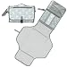 Kiddibean Clutch Diaper Changing Pad - Waterproof Baby Travel Changing Station -Portable and Easy to use - Built-in Head Cushion - Multiple Pockets - Cute Grey Elephant Print