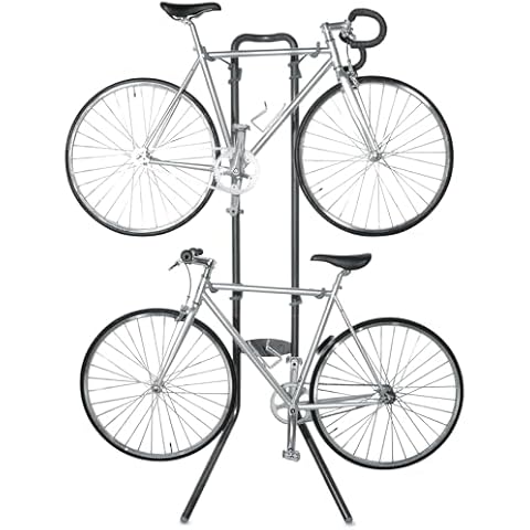 Rugged 2 Bike Rack for Garage & Home by Delta Cycle – No Drilling Required – Fully Adjustable Gravity Storage Rack for Any Style Bicycle – Leaning Wall Rack Holds Up to 100 lbs Cover