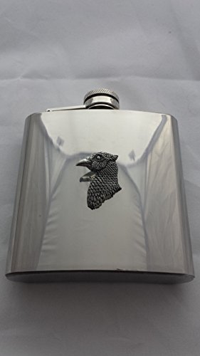 Flasque Tête de Faisan en étain 177 ML pour vos sorties nature B29