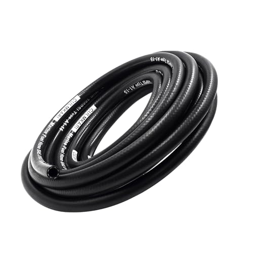 3/8'' Marine Fuel Hose Feed Line Rubber Type A1-15 / SAE J1527 Standards Fits Ships and Marine Equipment (10 Ft)