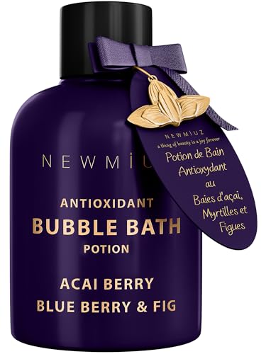 Baño de burbujas antioxidantes, baño de burbujas de lujo de larga duración, aceites esenciales SweetAcai, bayas, arándanos, higo, desintoxicación, hidratante, relajante, alivio del estrés, regalo de