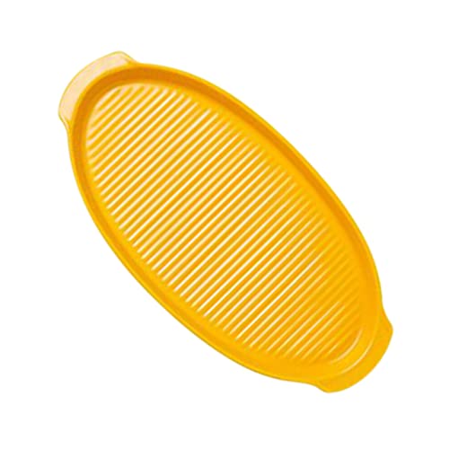 HEALEEP 1Pieza Hornear De Cerámica Ovalado Con Doble Asa Ergonómico y Retro Para Servir Comidas Cocinas