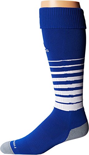 adidas Unisex Team Speed Soccer OTC Sock (1-Pair), Cobalt/White, 5-8.5