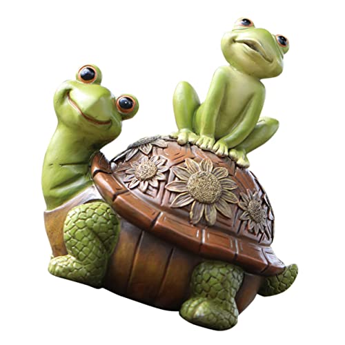 Toddmomy Gartenfigur Harz Lustige Frosch Schildkröte Statue für...