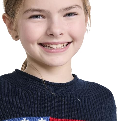 vineyard vines Girls' Roll Neck Americana Crew Sweater2