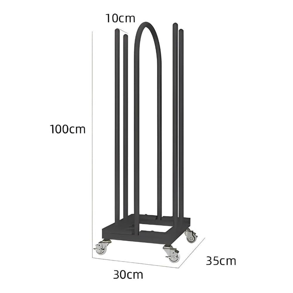 Kleiderbügelstapler, Kleiderständer The Store Metall Schmiedeeisen Große Kapazität Kleiderbügel Aufbewahrungsbox(Nero,100x30x35cm)