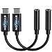 USB C to Headphone Adapter, USB to 3.5mm Headphone Jack Adapter Compatible with Pixel 4 3 2 XL/Samsung Galaxy Note 10/iPad Pro/HTC U11/One Plus 6T/Huawei and More [2 Pack]