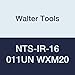 Walter Tools NTS-IR-16 011UN WXM20 Carbide NTS Threading Inserts, Internal Thread, Full Profile, American UN 60 Degree (Pack of 10)