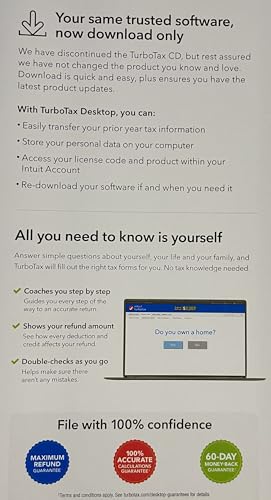 Image of TurboTax Deluxe 2024 Tax Software, Federal / State + Federal E-File [Physical Key Card]