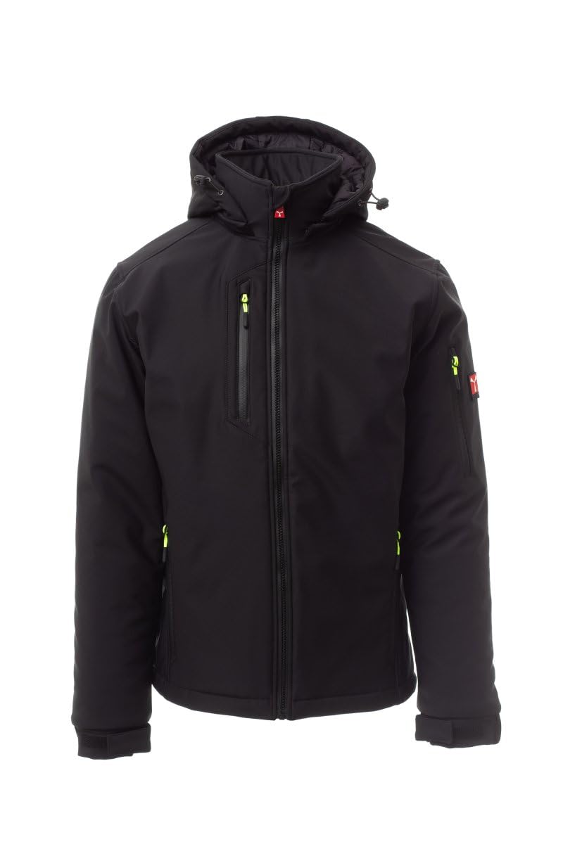 Giubbotto Invernale da Uomo PAYPER CREEK PAD Imbottito Cappuccio Removibile Softshell Idrorepellente Antipioggia Antivento Traspirante