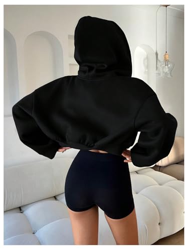 SOLY HUX Women's Zip Up Hoodies Crop Sweatshirt Jacket Long Sleeve Shirts Outerwear Fall Outfits2