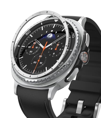 �yRingke�zGalaxy Watch 8 Classic 46mm �P�[�X [�N���V�b�N�Ȏ��v�f�U�C��] ���h�~�����X�e�����X�A�N�Z�T���[�J�o�[�i�C���i�[�x�[���J�o�[�j�ȒP���t�� �V���o�[ - Inner Bezel Styling 46-IN-01