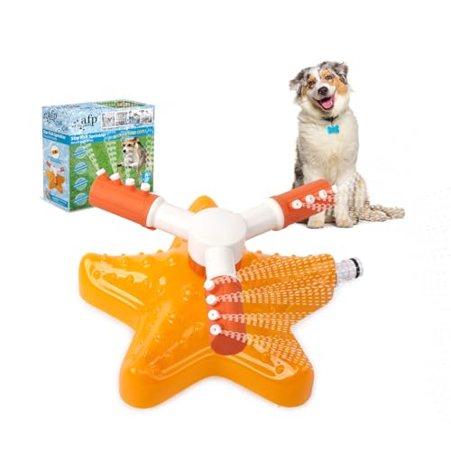 ALL FOR PAWS Dog Outdoor Water Sprinkler Toy Dog Water Fountains for Yard Outdoor Play 360 Rotating Dog Drinking Sprinkler Summer Outdoor Water Play Toy for Backyard Garden Lawn