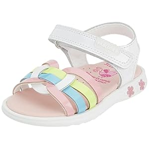 Pablosky 011709, platte sandalen voor baby’s, meisjes, wit, 20 EU
