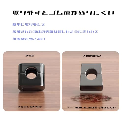 FUGSHIYI ケーブルホルダー マグネット マグネット式 ケーブルクリップ 強力磁石 配線整理 ケーブル固定 収納 デスク周り 両面テープ付き USB Type-C LANケーブル 対応 配線止め 小型 ケーブルオーガナイザー 磁力クリップ 12個入 FUGSHIYI-017-01 の商品画像 4