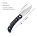 CIVIVI Rustic Gent Pocket Knife - Lockback Hunting Knife with D2 Clip Point Blade - Folding Knife with Black G10 Handle - Leather Sheath with Pocket Clip (C914A)