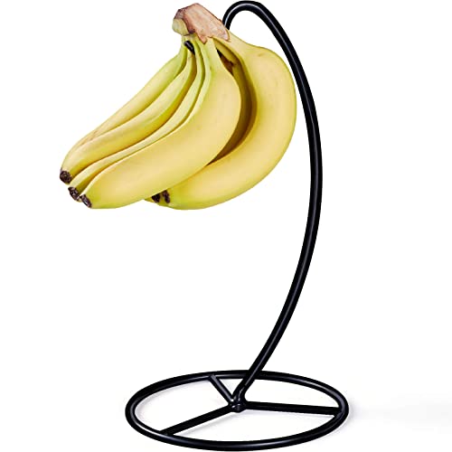EGMEHOAD Banana Holder Stand Banana Hanger Black-Metal Bananas Tree Hanger