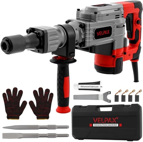 Marteau de Démolition 2800W 28J, Marteau Piqueur avec 2 Burins Re...