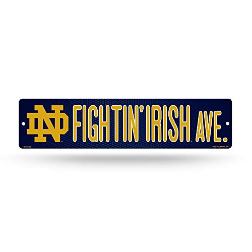 Rico Industries NCAA Notre Dame Fighting Irish 16-Inch Plastic Street Sign Dcor