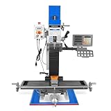 Mechmaxx 8-1/4'x33''Benchtop Mill Drill Machine with DRO, Variable Speed, Brushless Motor, R8 Spindle, 2 HP, 110V, Compact Milling Drilling Tool for Garage Shop, DIY Metalworking without Stand, VM32LD