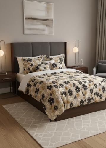 Image of 220 GSM Ultra-Soft Luxury AC Comforter Set Double Bed | 90x100 Inch | Includes 1 Comforter, 1 Bedsheet & 2 Pillow Covers | All-Season Premium Bedding Set (Onyx)