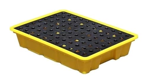 Industrial Spill Containment Platform for Oil Drums - Heavy-Duty Lab Use, Chemical-Resistant, Spill Pallet, Environmental Safety Solution