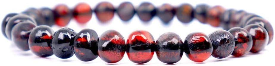 Baltic Amber Bracelet for Adults Made on Elastic Band- Natural Amber from Baltic Region, Genuine Baltic Amber