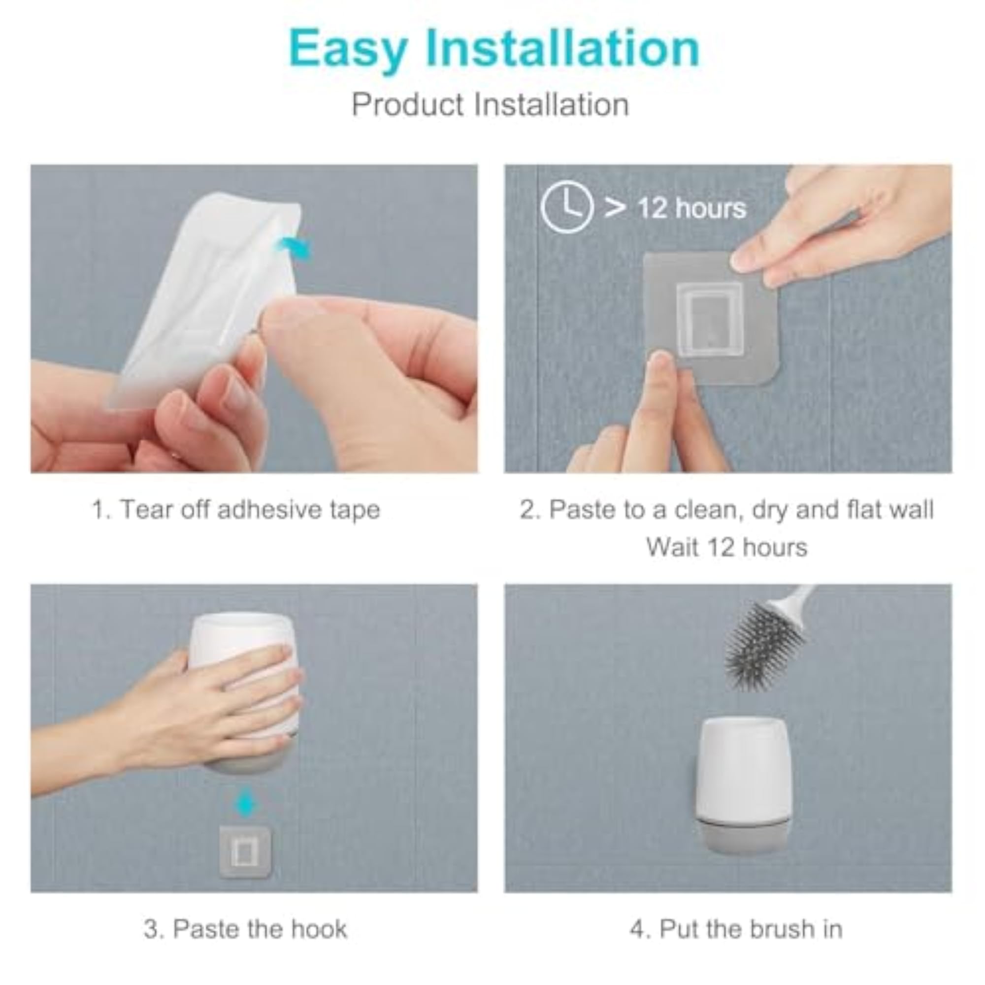 Toilet Brush and Holder Set for Bathroom Cleaning