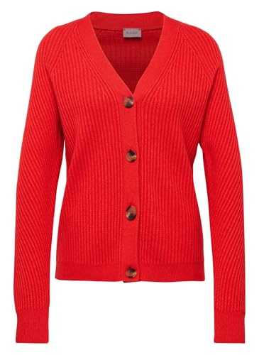 Rabe Strickjacke Unifarben in Orange für Damen