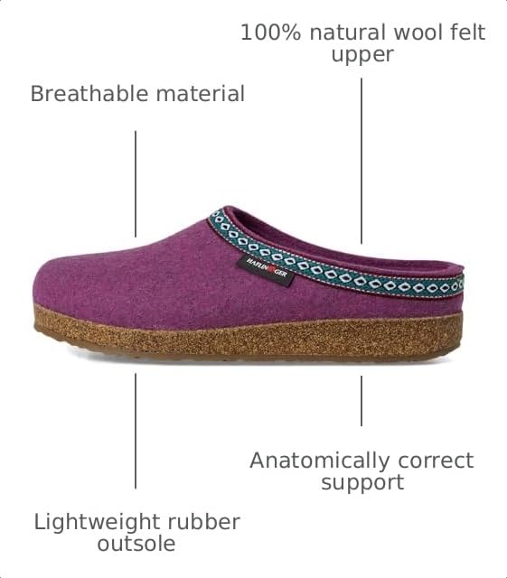 Image of HAFLINGER Women's Gz Classic, Mulberry, 5 Medium