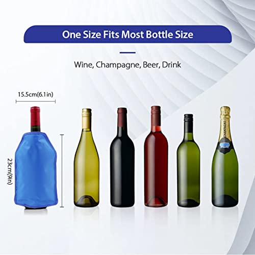 Enfriador de vino de 2 unidades para acabar con el hielo derretido en botellas de 1,5 l 4